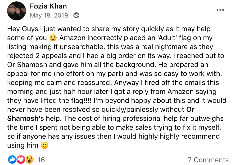 AMAZON SELLER APPEAL REVIEW