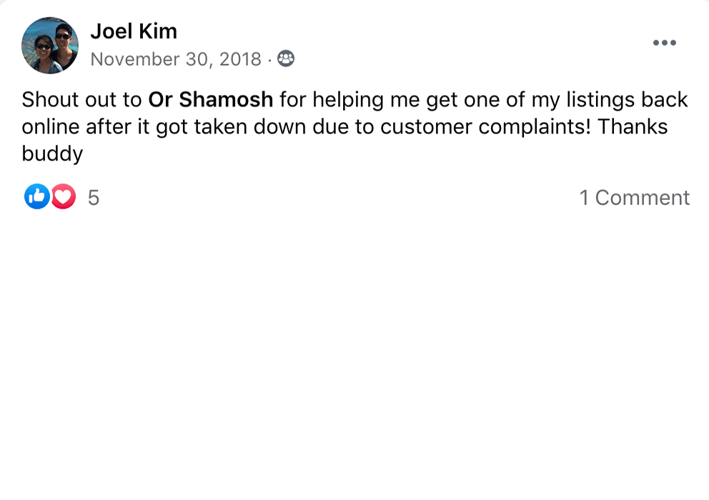 Or Shamosh - Customer testimonial