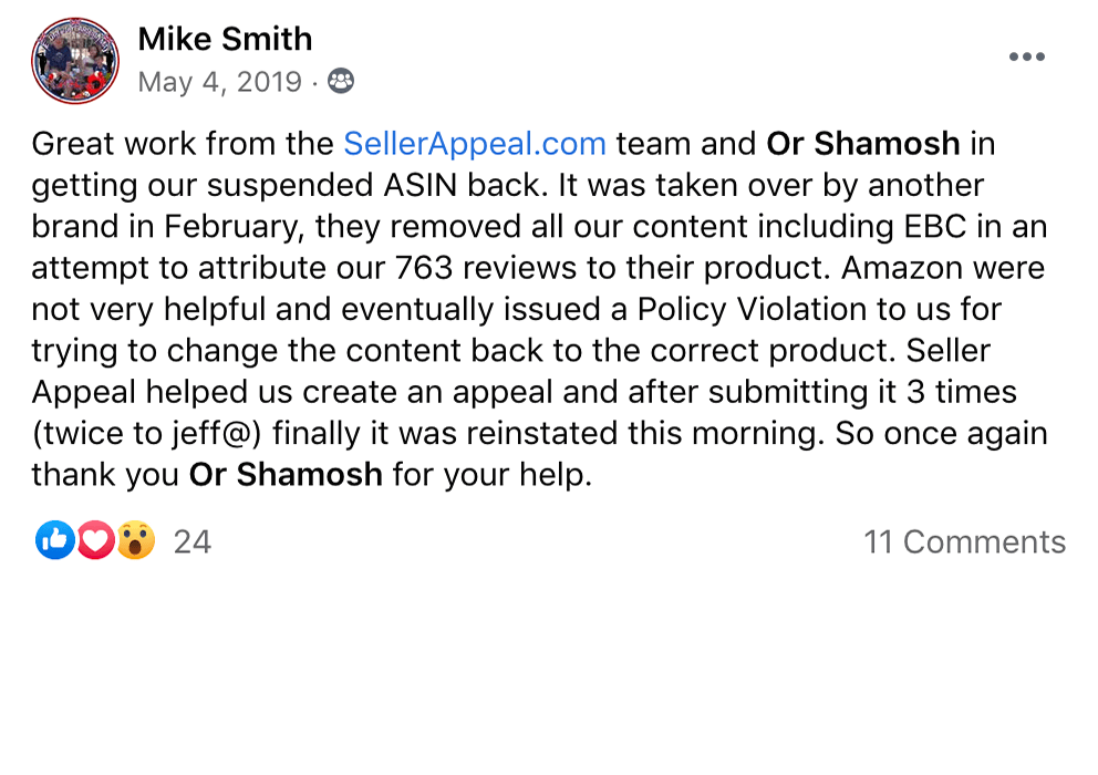 testimonial about Amazon Service