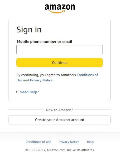 Create Your Amazon Account